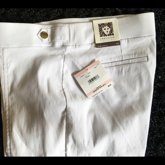 Anne Klein sz 10 white pants wide elastic waist.  New, never worn. - Picture 5 of 10